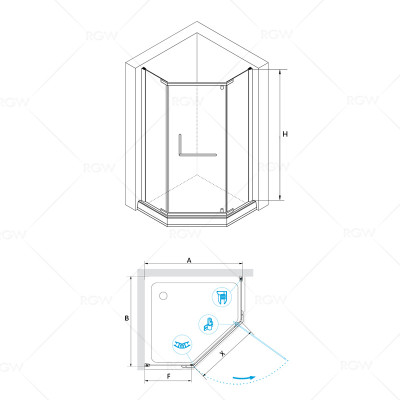 Душевой уголок RGW PA-081B