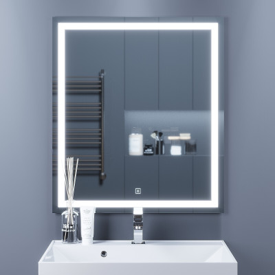 Зеркало для ванной Uperwood Tanos 70 x 80 см, с led-подстветкой и подогревом