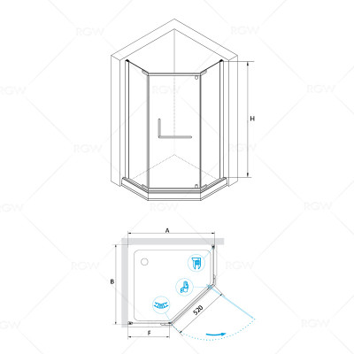 Душевой уголок RGW HO-081B