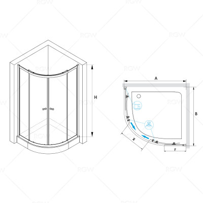 Душевой уголок RGW CL-51